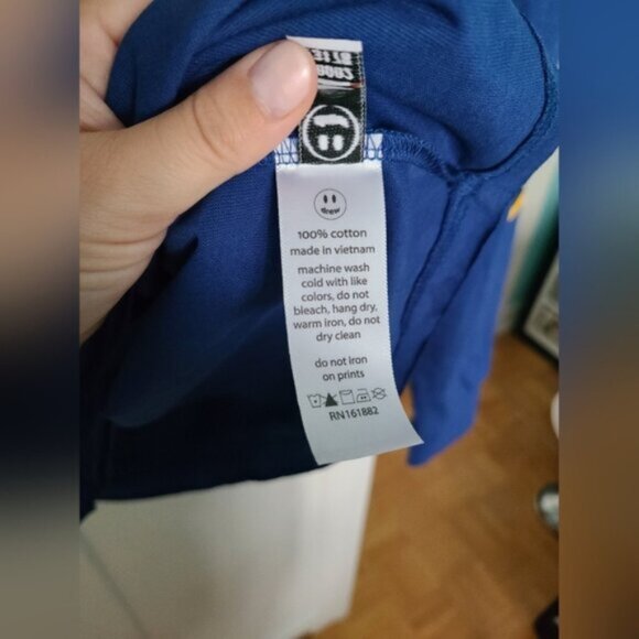 Leafs X Justin Bieber Drew House Blue Smiley Long Sleeved Mock Neck Shirt L - Picture 10 of 15